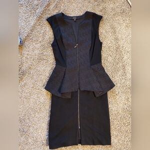 Guess Peplum Dress, Front Zip